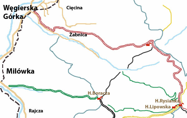 mapa wycieczki