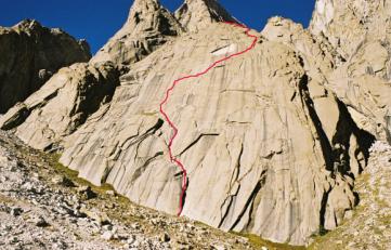 Orientacyjny przebieg drogi na Ibax Peak
